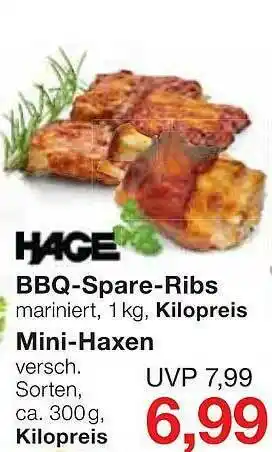 Jawoll Hage Bbq-spare-ribs, Mini-haxen Angebot