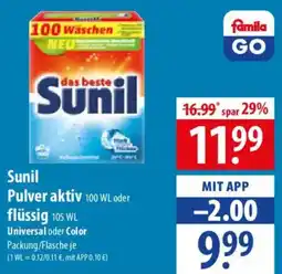 Famila Nord Ost Sunil Pulver aktiv oder flüssig Angebot