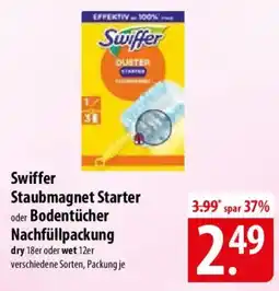 Famila Nord Ost Swiffer Staubmagnet Starter oder Bodentücher Nachfüllpackung Angebot