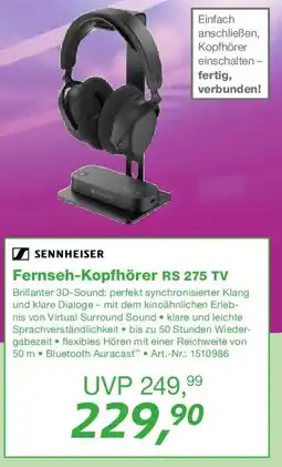 EP SENNHEISER Fernseh-Kopfhörer RS 275 TV Angebot