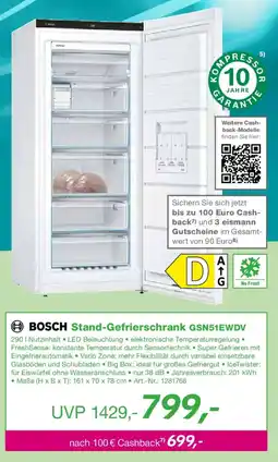EP BOSCH Stand-Gefrierschrank GSN51EWDV Angebot