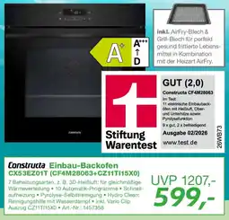 EP Constructa Einbau-Backofen CX53EZ01T (CF4M28063+CZ11TI15X0) Angebot