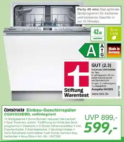 EP Constructa Einbau-Geschirrspüler CG6VX02EBD, vollintegriert Angebot