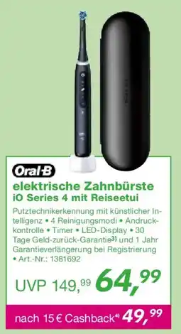 EP Oral-B elektrische Zahnbürste iO Series 4 mit Reiseetui Angebot