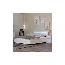 Netto Marken-Discount HOME DELUXE LED Bett mit Schubladen NUBE - 140 x 200 cm Weiß Angebot