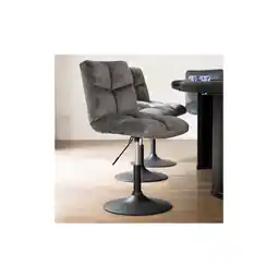 Netto Marken-Discount HOME DELUXE Barhocker höhenverstellbar 8er Set ACE - Samt Hellgrau Angebot