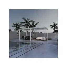 Netto Marken-Discount Weide E-Deluxe elektrische Pergola mit LED Voll Aluminium 3 x 6 M motorisiertes Lamellendach weiß? Angebot