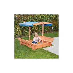 Netto Marken-Discount HOME DELUXE Sandkasten mit Sonnensegel BUDDELKISTE - 110 x 110 cm Angebot