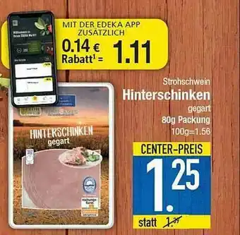 E-Center Strohschwein Hinterschinken Angebot