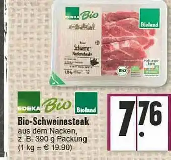 E-Center Bio-schweinesteak Angebot