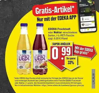 Edeka Edeka Fruchtsaft Oder Nektar Angebot