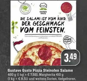 Edeka Gustavo Gusto Pizza Steinofen Salame Angebot