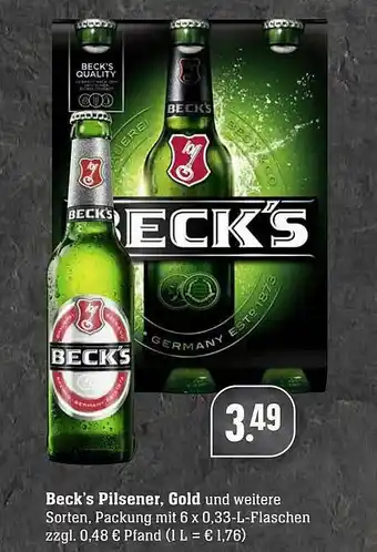 Edeka Beck's Pilsener, Gold Angebot