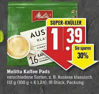 Edeka Melitta Kaffee Pads Angebot