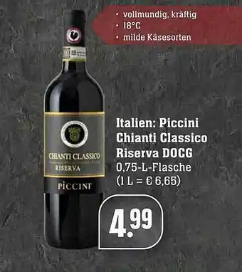 Edeka Piccini Chianti Classico Riserva Docg Angebot