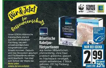 Edeka Atlantische Kabeljau-filetportionen Angebot