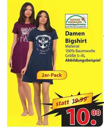 Famila Nord Ost Damen Bigshirt Angebot