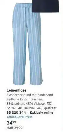Tchibo Leinenhose Angebot