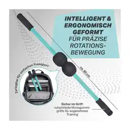 Netto Marken-Discount Backdani Wirbelsäulentrainer 80cm türkis/schwarz Angebot