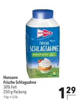 CITTI Markt Hansano Frische Schlagsahne Angebot