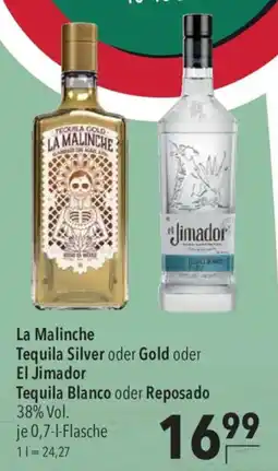CITTI Markt La Malinche Tequila Silver oder Gold oder El Jimador Tequila Blanco oder Reposado Angebot