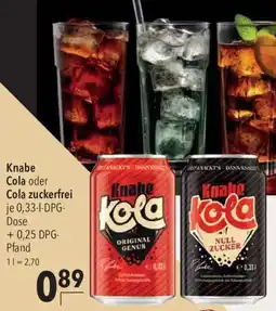 CITTI Markt Knabe Cola oder Cola zuckerfrei Angebot