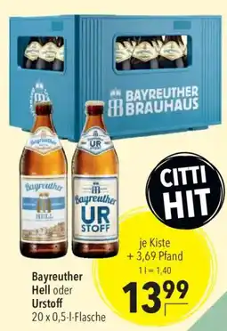 CITTI Markt Bayreuther Hell oder Urstoff Angebot