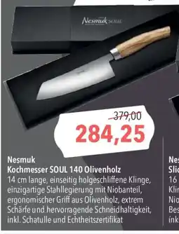CITTI Markt Nesmuk Kochmesser SOUL 140 Olivenholz Angebot