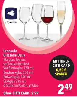 CITTI Markt Leonardo Glasserie Daily Angebot