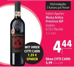 CITTI Markt Masso Antico Primitivo IGP Angebot