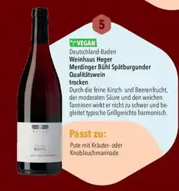 CITTI Markt Weinhaus Heger Merdinger Bühl Spätburgunder Qualitätswein trocken Angebot