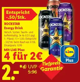 Lidl ROCKSTAR Energy Drink Angebot
