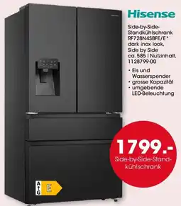 Möbel Martin Hisense Side-by-Side Standkühlschrank RF728N4SBFE/E Angebot