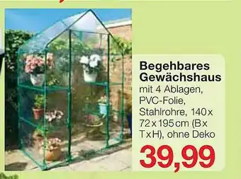 Jawoll Begenbares Gewächshaus Angebot