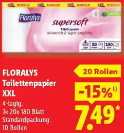 Lidl FLORALYS Toilettenpapier XXL Angebot