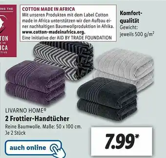 Lidl 2 Frottier Handtücher Angebot