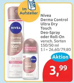 Budni Nivea derma control ultra dry touch deo-spray Angebot