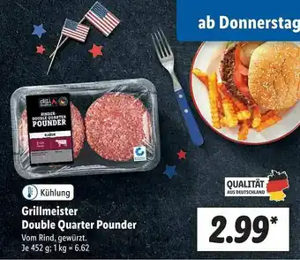 Lidl Grillmeister Double Quarter Pounder Angebot