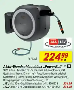 toom Baumarkt Akku-Wandschlauchbox ,,PowerRoll" Angebot