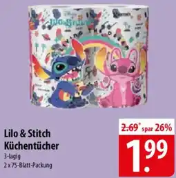 Famila Nord Ost Lilo & Stitch Küchentücher Angebot