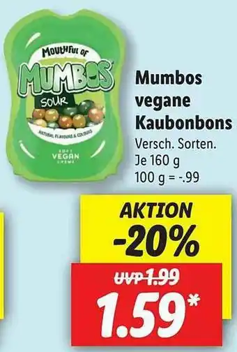 Lidl Mumbos Vegane Kaubonbons Angebot