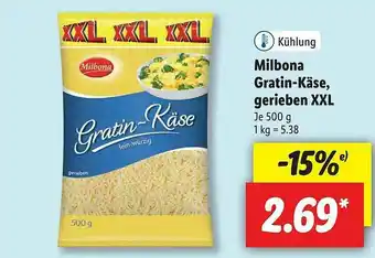 Lidl Milbona Gratin-käse, Gerieben XXL Angebot