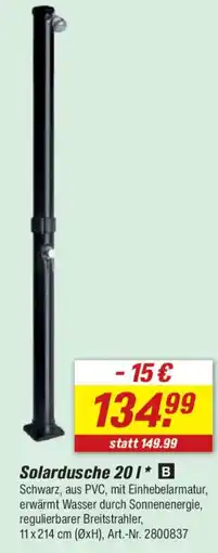 toom Baumarkt Solardusche 20 L Angebot