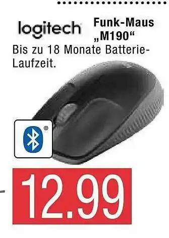 Marktkauf Logitech Funk-maus „M190” Angebot