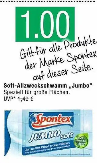 Marktkauf Soft-allzweckschwamm „jumbo“ Spontex Angebot