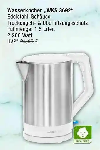 Marktkauf Wasserkocher „wks 3692“ Angebot