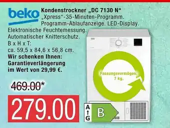 Marktkauf Beko Kondenstrockner „dc 7130 N“ Angebot