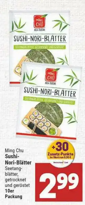 Marktkauf Ming Chu Sushi-nori-blätter Angebot