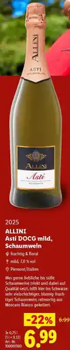 Lidl ALLINI Asti DOCG mild, Schaumwein Angebot