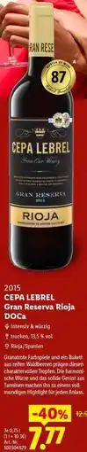 Lidl CEPA LEBREL Gran Reserva Rioja DOCa Angebot